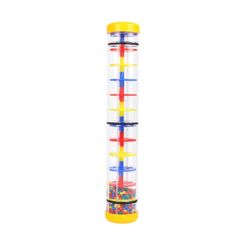 Ubblove Rainmaker 12-inch rain stick in yellow for engaging sensory play and sound exploration.