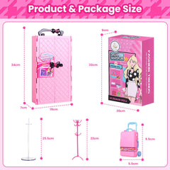 UCanaan doll trunk for neat accessory storage between playtimes.
