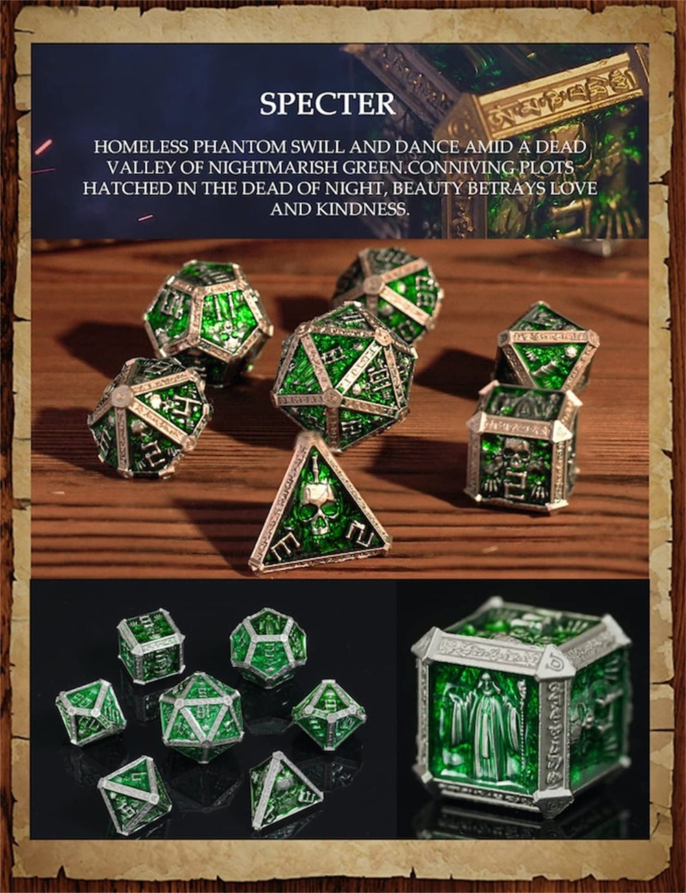 UD Unique Dice relievo etched numbers aid quick readability during gameplay.