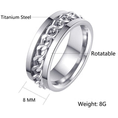Udolfly fidget ring polished silver tone for everyday polish.