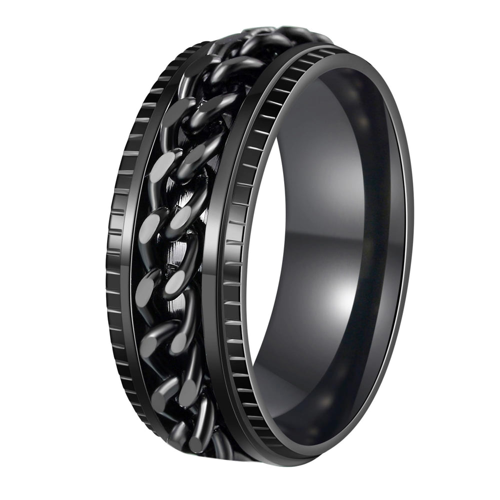 udolfly mens fidget ring titanium 8mm width for durable daily wear