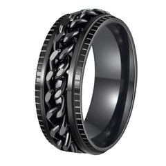 udolfly mens fidget ring titanium 8mm width for durable daily wear