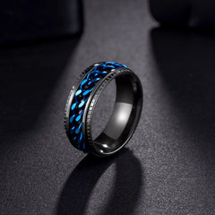 Udolfly polished titanium steel ring for all-day comfort