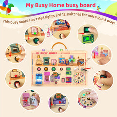 UdoUto Busy Home board key lock to strengthen finger dexterity and problem solving.