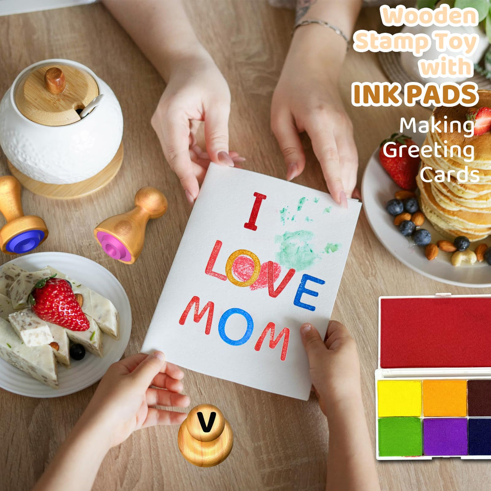 UdoUto safe non toxic materials designed for toddlers to explore stamps safely.