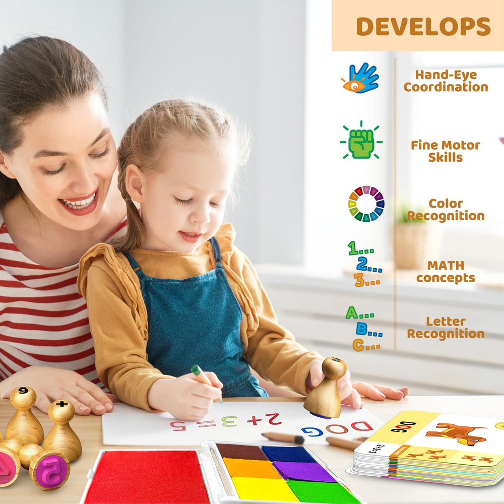 UdoUto stamping clay in seven colors for creative crafts and sensory play.
