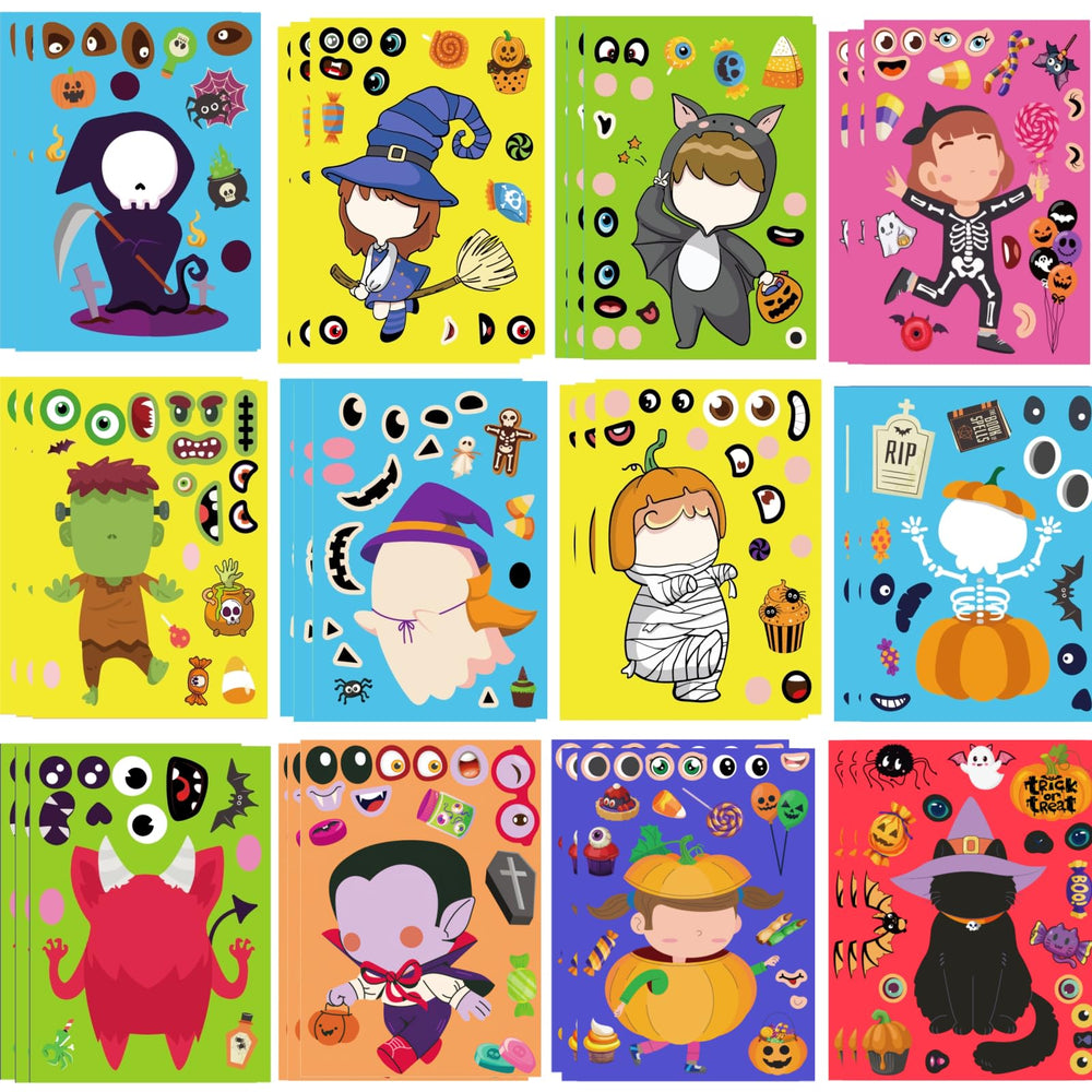 UDTAATO 36-sheets Halloween stickers for creative kid crafts and classroom decor.