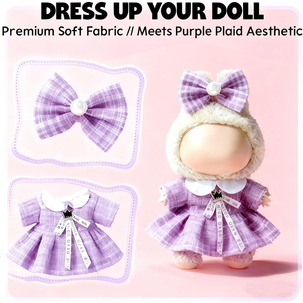 Ueuo Labubu 17cm doll dress for quick dressing and pose-ready displays.