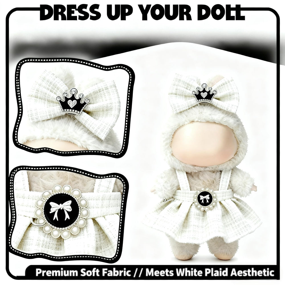 Ueuo LABUBU dress and hairpin set style F adds cute accents for pretend play.