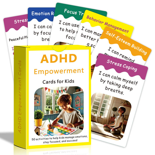 Uflognirz ADHD tools for kids set with 50 strategies for focus and emotional regulation