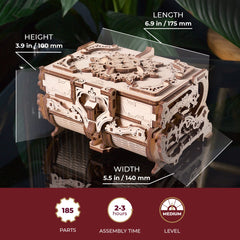 UGEARS Antique Box six compartments organize keepsakes