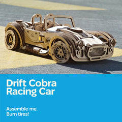 UGEARS Drift Cobra assembly progress highlights step-by-step build