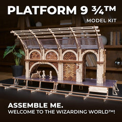UGEARS Platform 9 ¾ figurines Harry and Ron ready for display