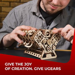 UGEARS V8 engine puzzle challenges curious minds with a rewarding build.