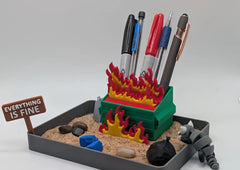 UglaForge Dumpster Fire Zen Garden sand texture invites slow, focused raking sessions.