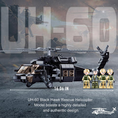 UH-60 Black Hawk minifigures with accessories for reenactment scenes