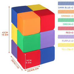 UHAPPYEE foam blocks colourful six colors to boost color recognition