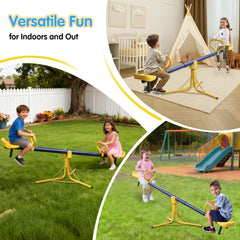 UIABOPZ Teeter Totter bright yellow coating attracts kids and boosts visibility