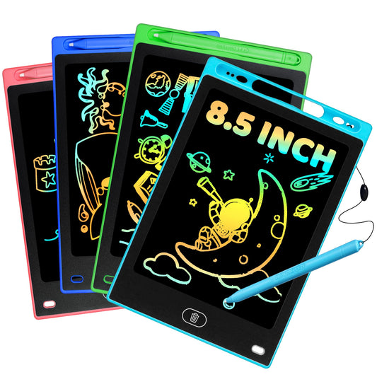 UIIOPJIOM 4-pack LCD writing tablet offers bright, clear drawings for creative kids.
