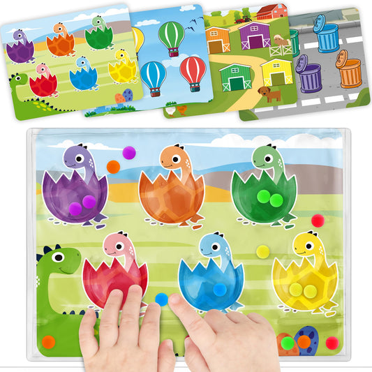 UIIOPJIOM 4-in-1 travel activities pack engages toddlers on flights, reducing screen time.