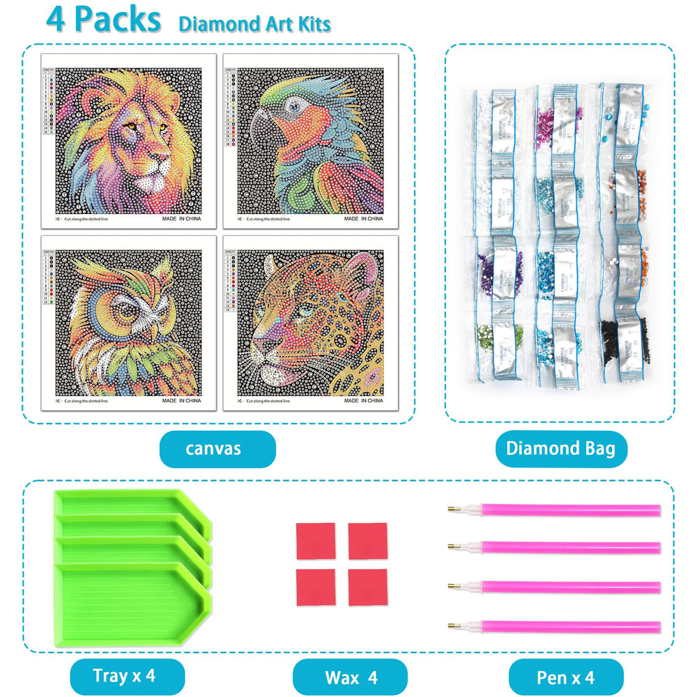 UiSdfuy Diamond Art Kit Owl Canvas with bright colors to boost focus