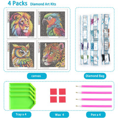UiSdfuy Diamond Art Kit Owl Canvas with bright colors to boost focus
