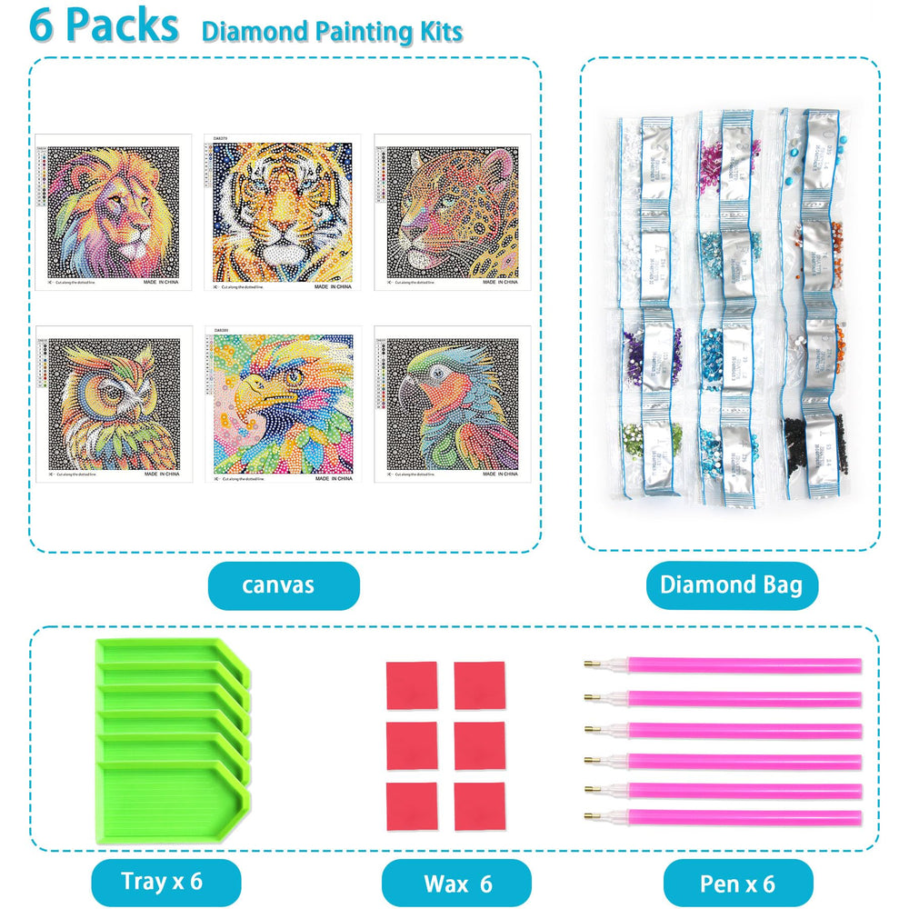 UiSdfuy Diamond Art Leopard canvas with vivid colors for group crafting
