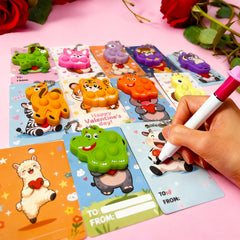 UJZJPEX animal pop fidget toys paired with cards for engaging party favors