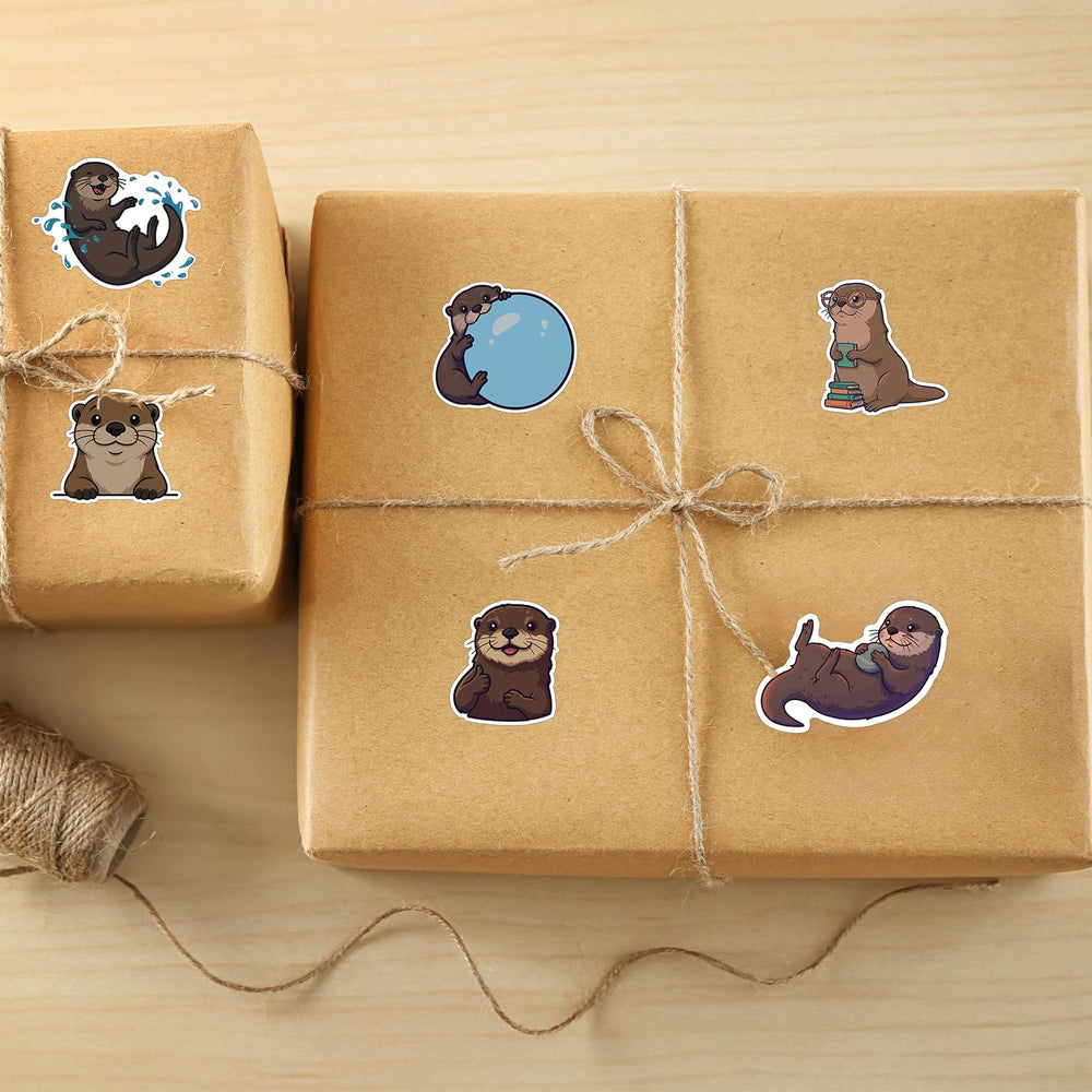Ukudol otter stickers for crafts and scrapbooks