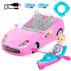 ULOVEME 2.4Ghz RC car seat dolls that fit two for collaborative play.