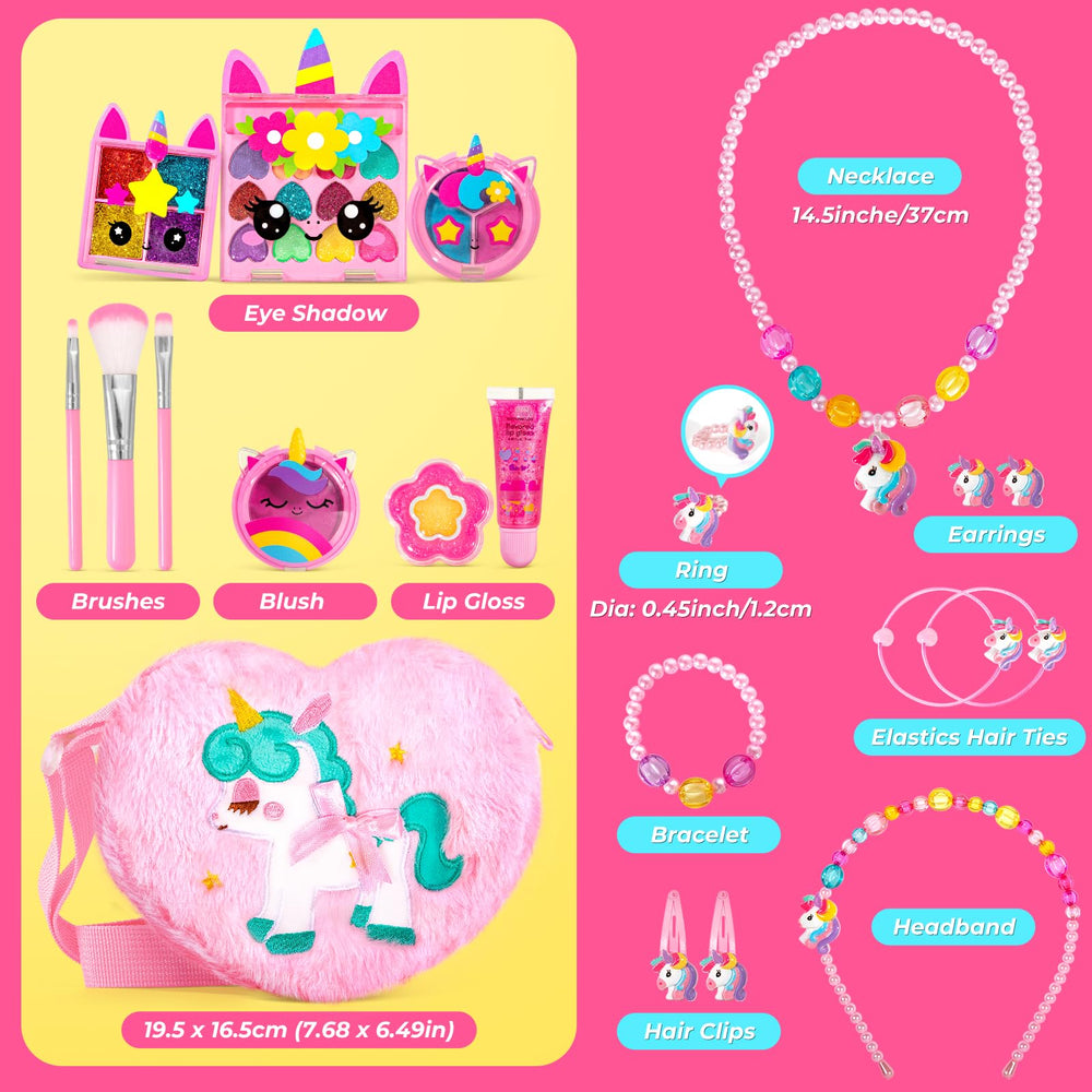 ULOVEME Heart-shaped purse and jewelry set enhance dress-up play.