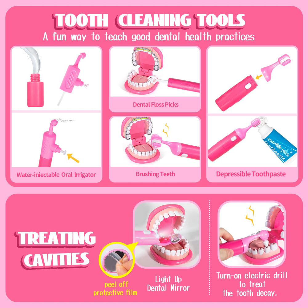 ULOVEME Pink Doctor Kit patient record cards for organized pretend visits