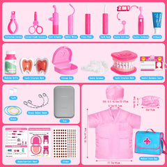ULOVEME Pink Doctor Kit rounded edges ensure safe play for toddlers