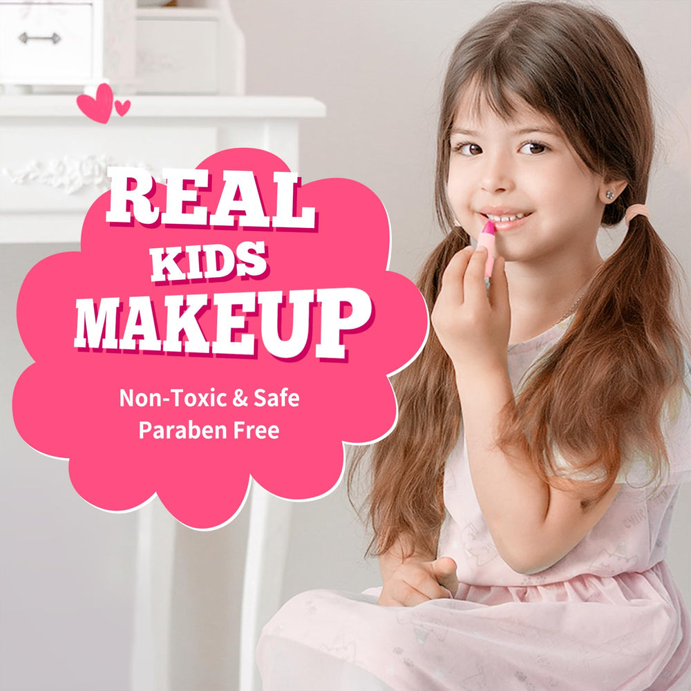 ULOVEME Umicorn makeup brushes and tools shown for easy pretend application.