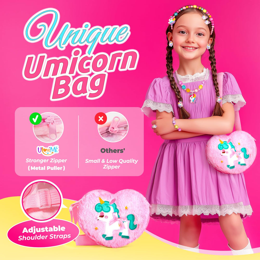 ULOVEME Unicorn-themed makeup colors that wash off easily after pretend beauty sessions.