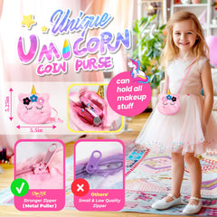 ULOVEME unicorn makeup kit color palette showing kid-friendly shades for creative looks