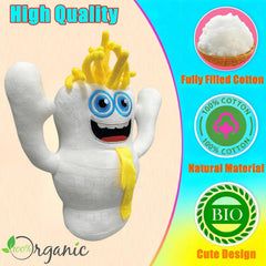 ULTHOOL Brainrot Spaghetti Tualetti plush close-up showing soft fabric