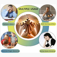 ULTHOOL Gear Ball desk toy depicting stress relief during work or study sessions