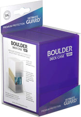 Ultimate Guard Boulder 100+ Amethyst deck case with closed lid, sturdy protection for double-sleeved cards