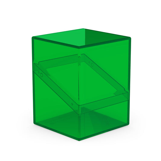 Ultimate Guard Boulder 100+ Clear deck case emerald β closed view shows secure closure