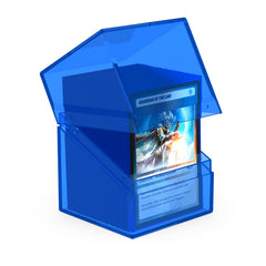Ultimate Guard Boulder 100+ Clear deck box closed with secure latch for travel