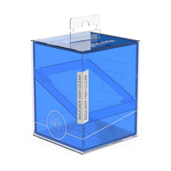 Ultimate Guard Boulder 100+ Clear deck box transparent view emphasizes visibility of contents