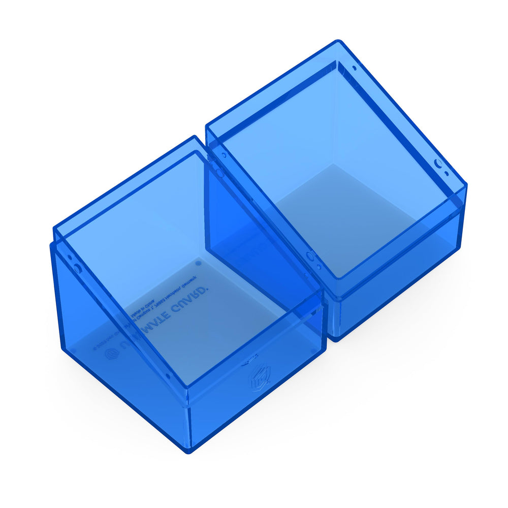 Ultimate Guard Boulder 100+ Clear deck box holding double-sleeved cards securely