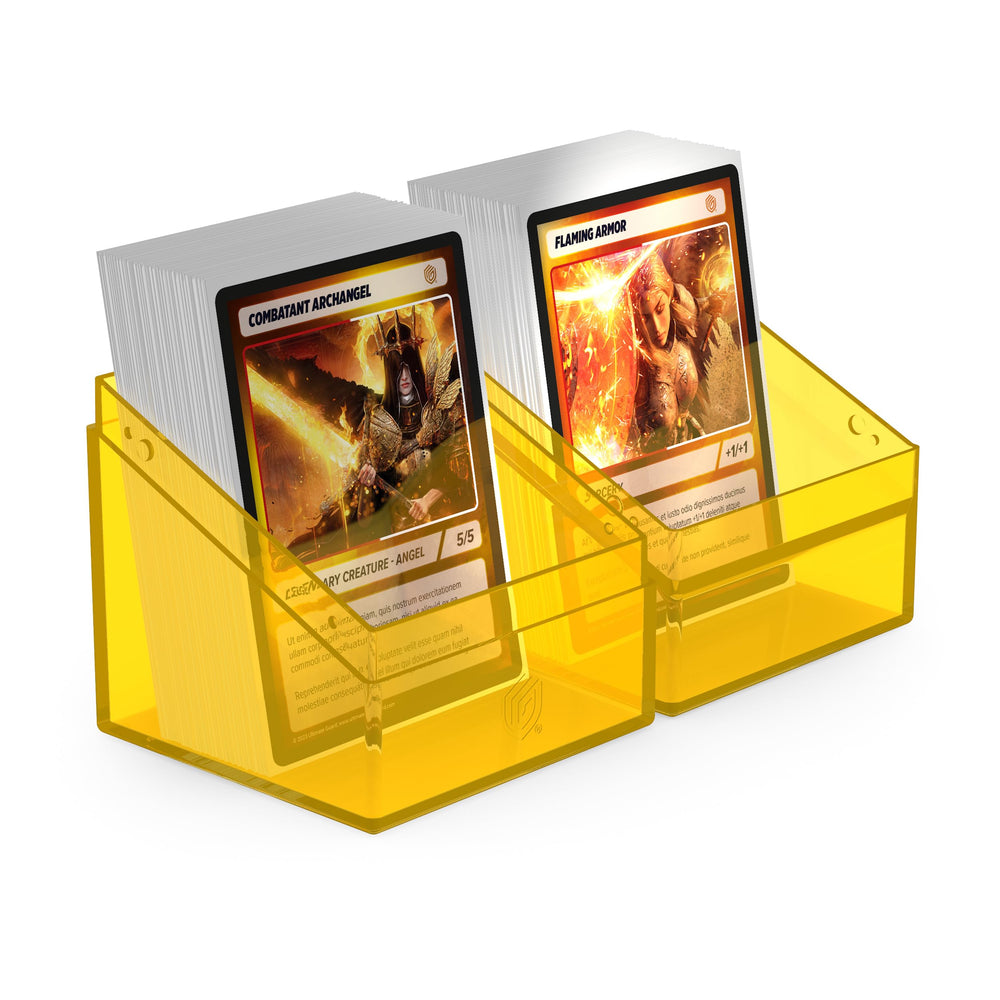 Ultimate Guard Boulder 100+ Clear Deck Case amber 100-card capacity for organized play.