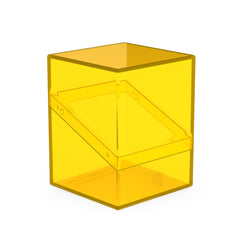 Ultimate Guard Boulder 100+ Clear Deck Case amber front view for quick card visibility and secure storage.