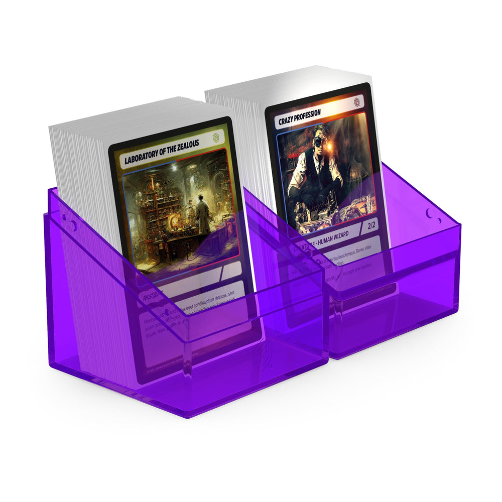 Completely transparent lid helps quick card identification at a glance