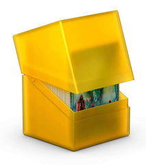Ultimate Guard Boulder Amber Deck Case showcases color while protecting 100 double-sleeved cards.