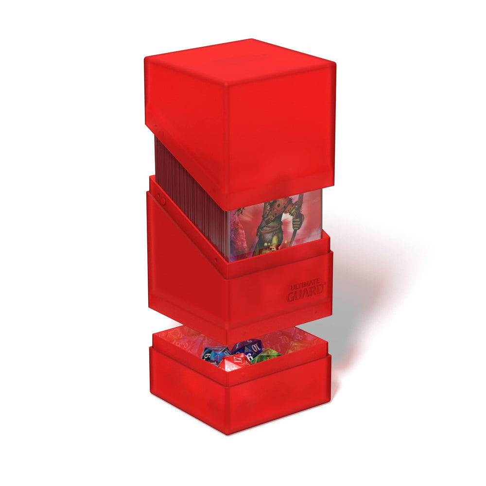 Ultimate Guard Boulder'n'Tray 100+ Ruby dice compartment helps organize dice and tokens