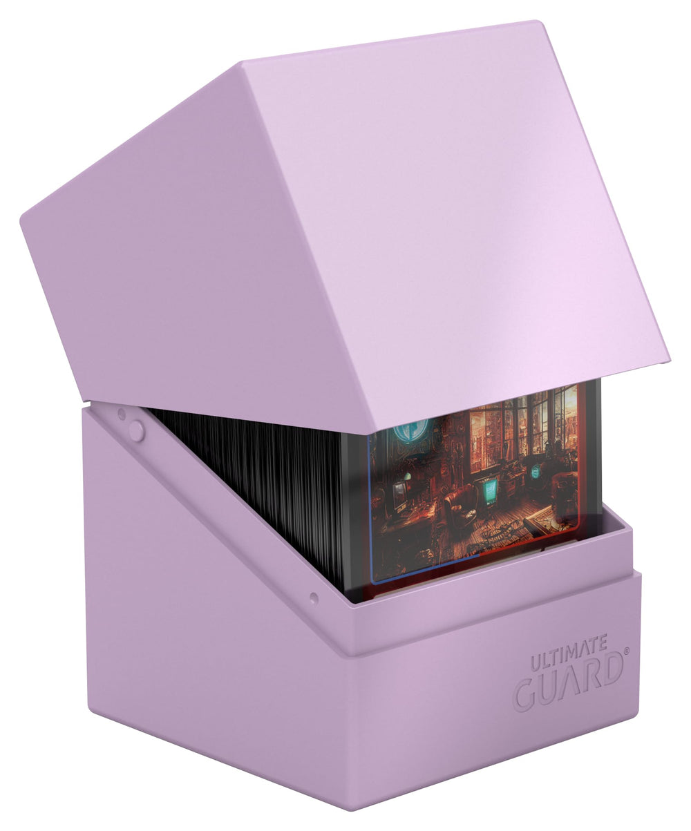 Ultimate Guard Boulder Solid 100+ deck case front view, secure and durable storage for double-sleeved cards.
