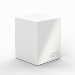 Ultimate Guard Boulder Solid 100+ deck case white front view showing compact card protection